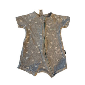 Baby Bonds Grey & White Heart Wondersuit Bodysuit 6-12 Months
